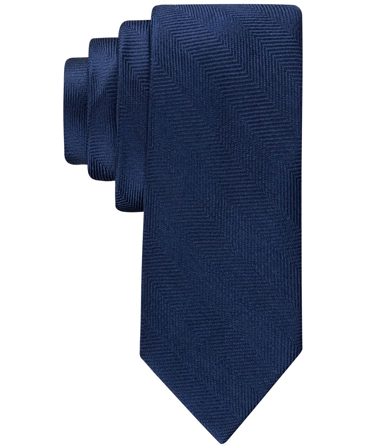 Мужской однотонный галстук с узором «елочка» Tommy Hilfiger