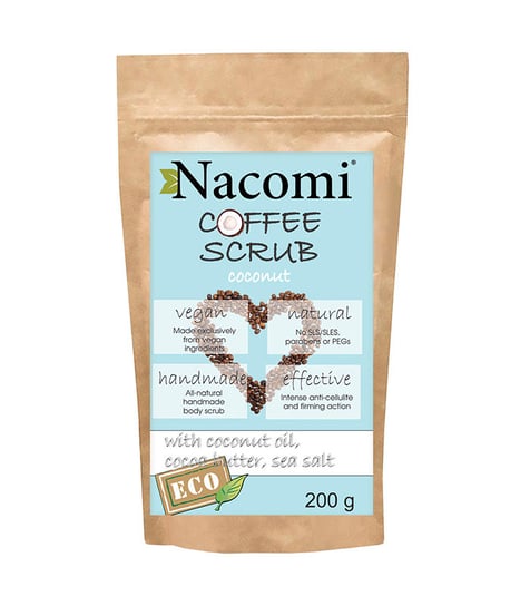 Кокосовый сухой кофейный скраб для тела, 200 г Nacomi, Coffee Scrub