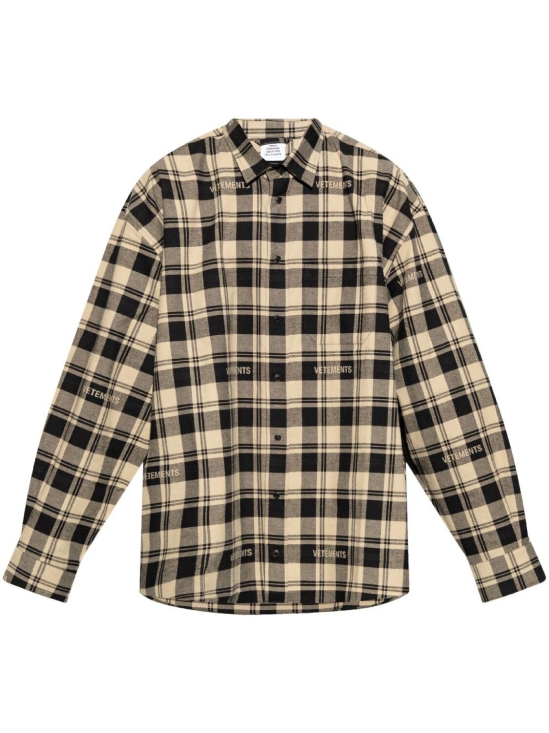 

VETEMENTS клетчатая рубашка, черный