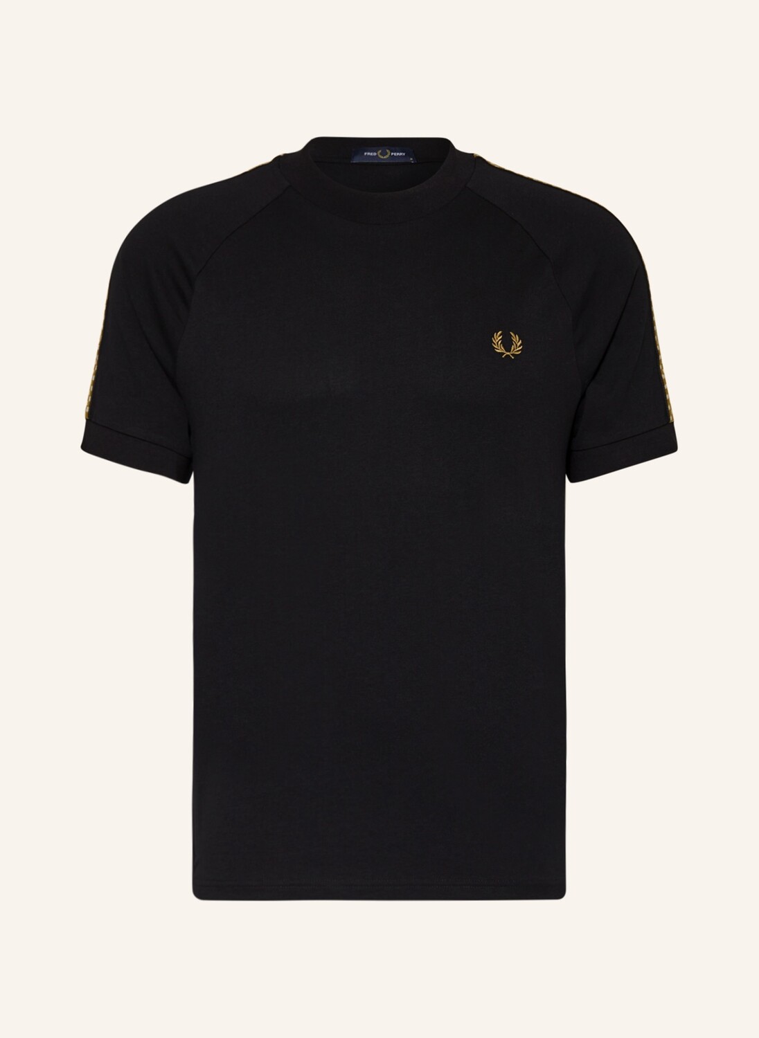 

Футболка FRED PERRY mit Galonstreifen, черный