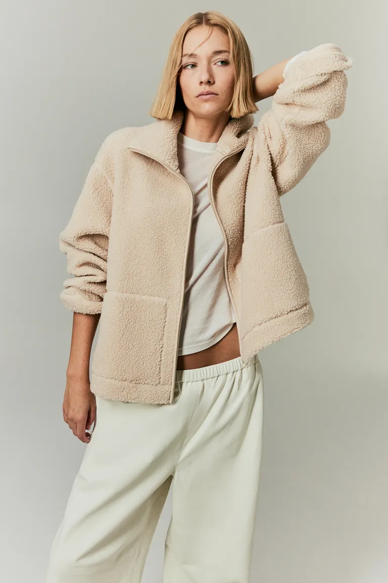 

Флисовая жилетка H&M, бежевый