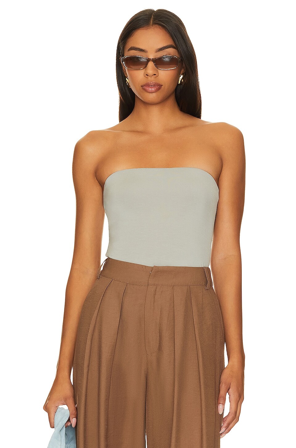 

Топ SNDYS Easy Strapless, серый