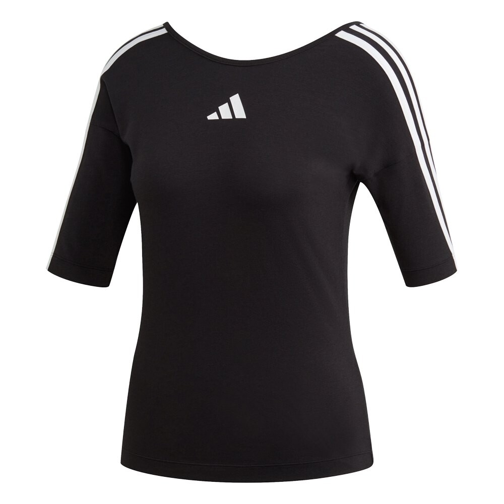 

Футболка adidas Sportswear Open Back 3 Stripes 3/4 Sleeve, черный