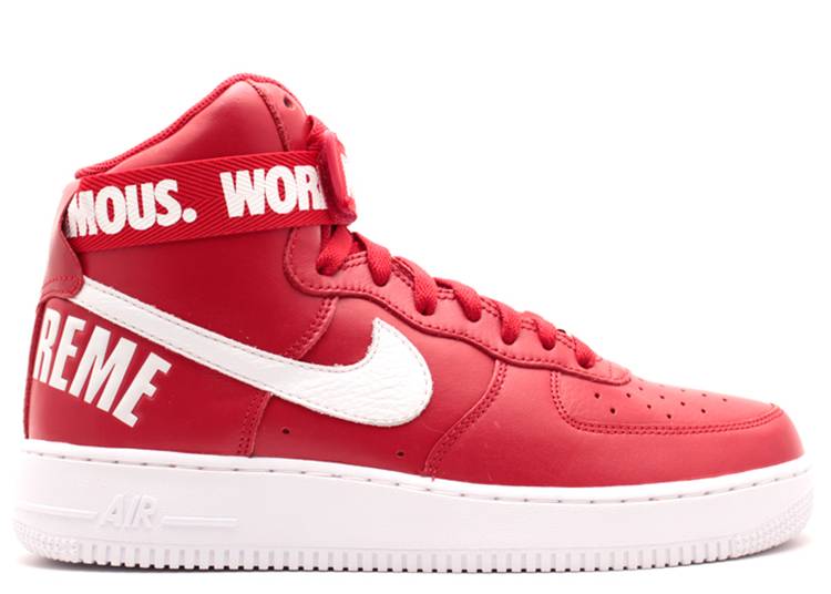 Air force 1 all red high best sale