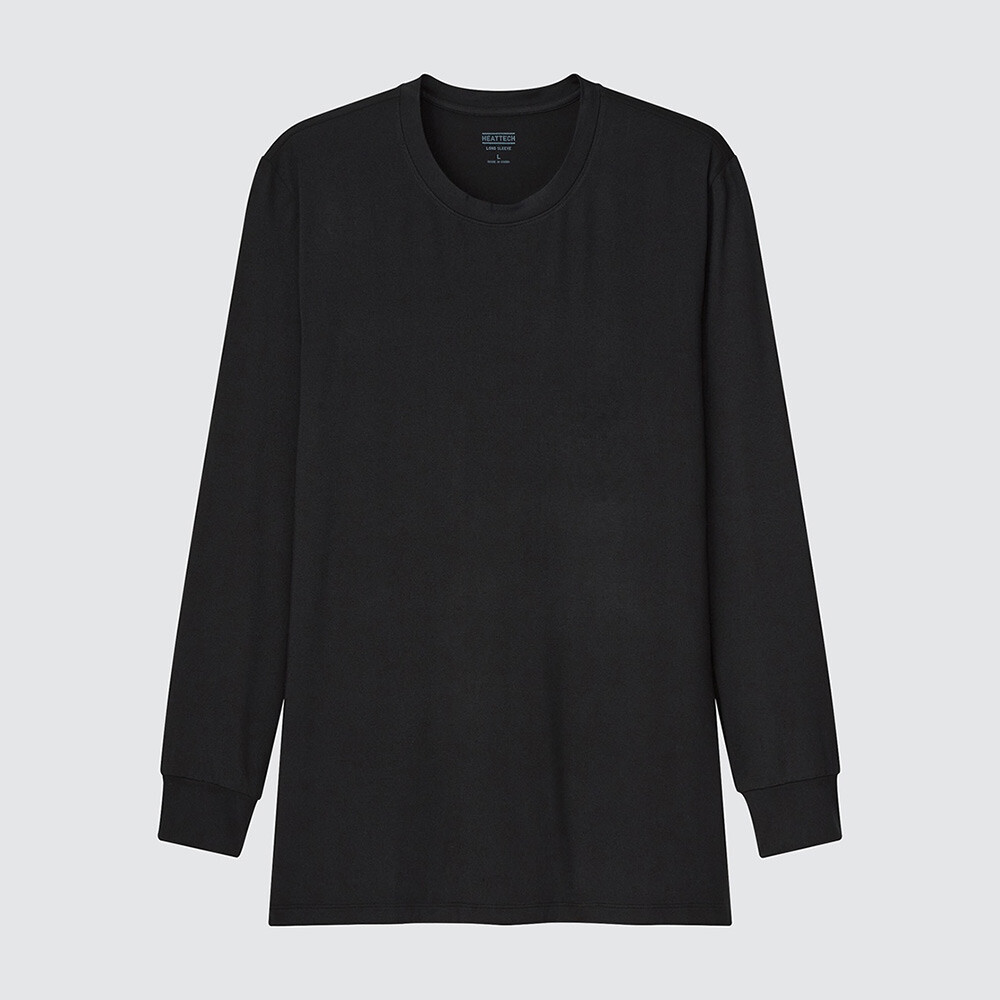 

Мужская футболка Uniqlo HEATTECH с круглым вырезом, черный