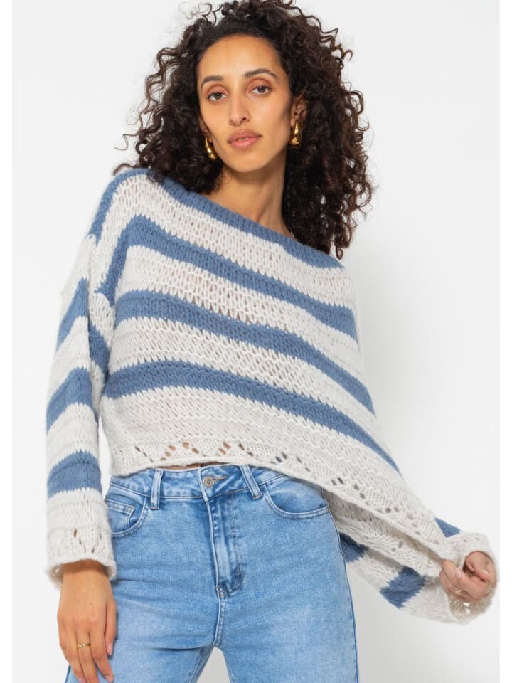 

Пуловер SASSYCLASSY, цвет blau i beige