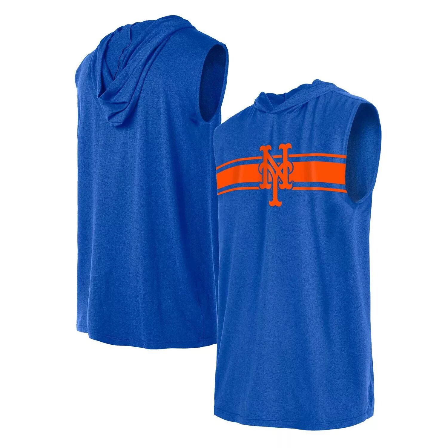 

Мужской пуловер с капюшоном без рукавов New Era Royal New York Mets