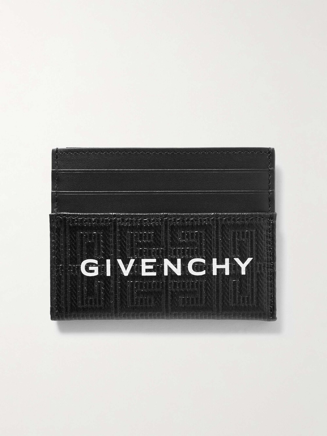

Картхолдер из ткани с покрытием и кожи с логотипом GIVENCHY, черный
