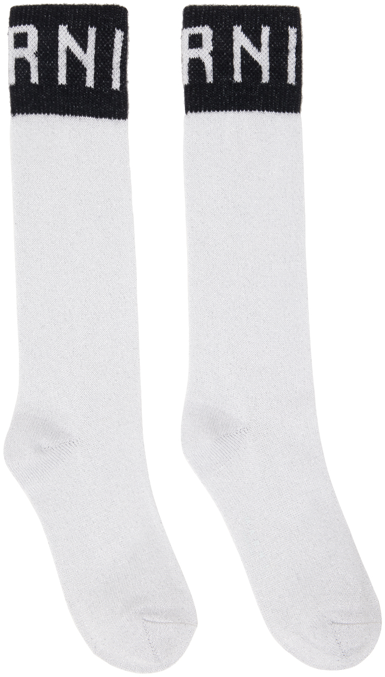 Серые носки до середины икры Marni модные удобные хлопковые носки длиной до середины икры для женщин женские круглые носки для мужчин 1 пара