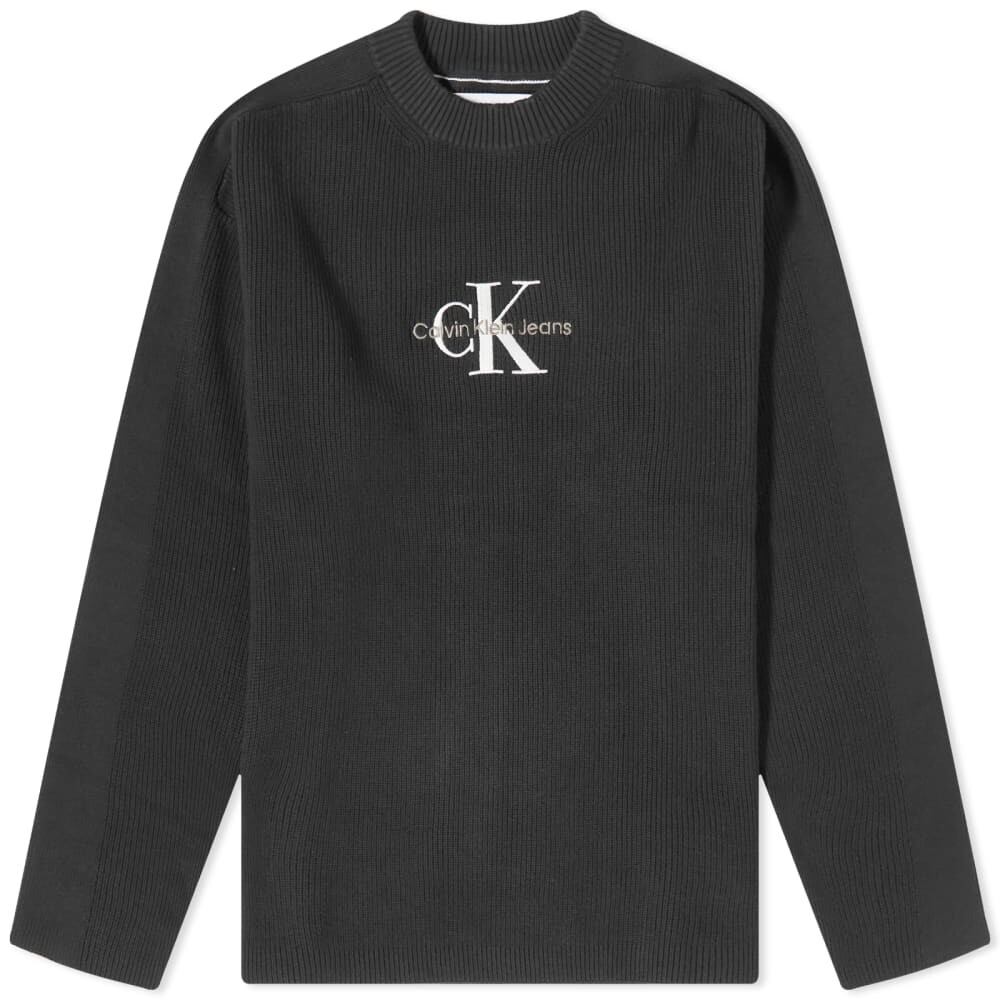 

Свитшот Calvin Klein Monologo Crew, черный