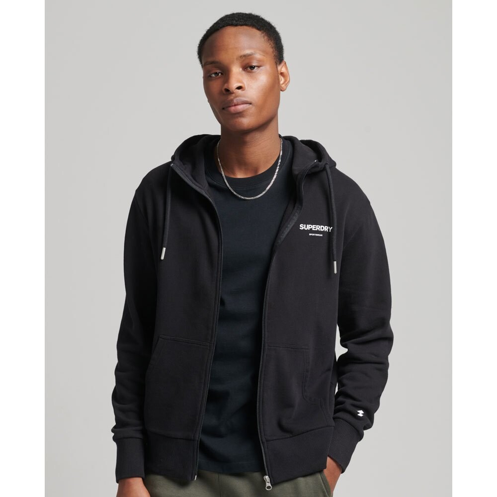 

Худи Superdry Code Core Sport Zip, черный