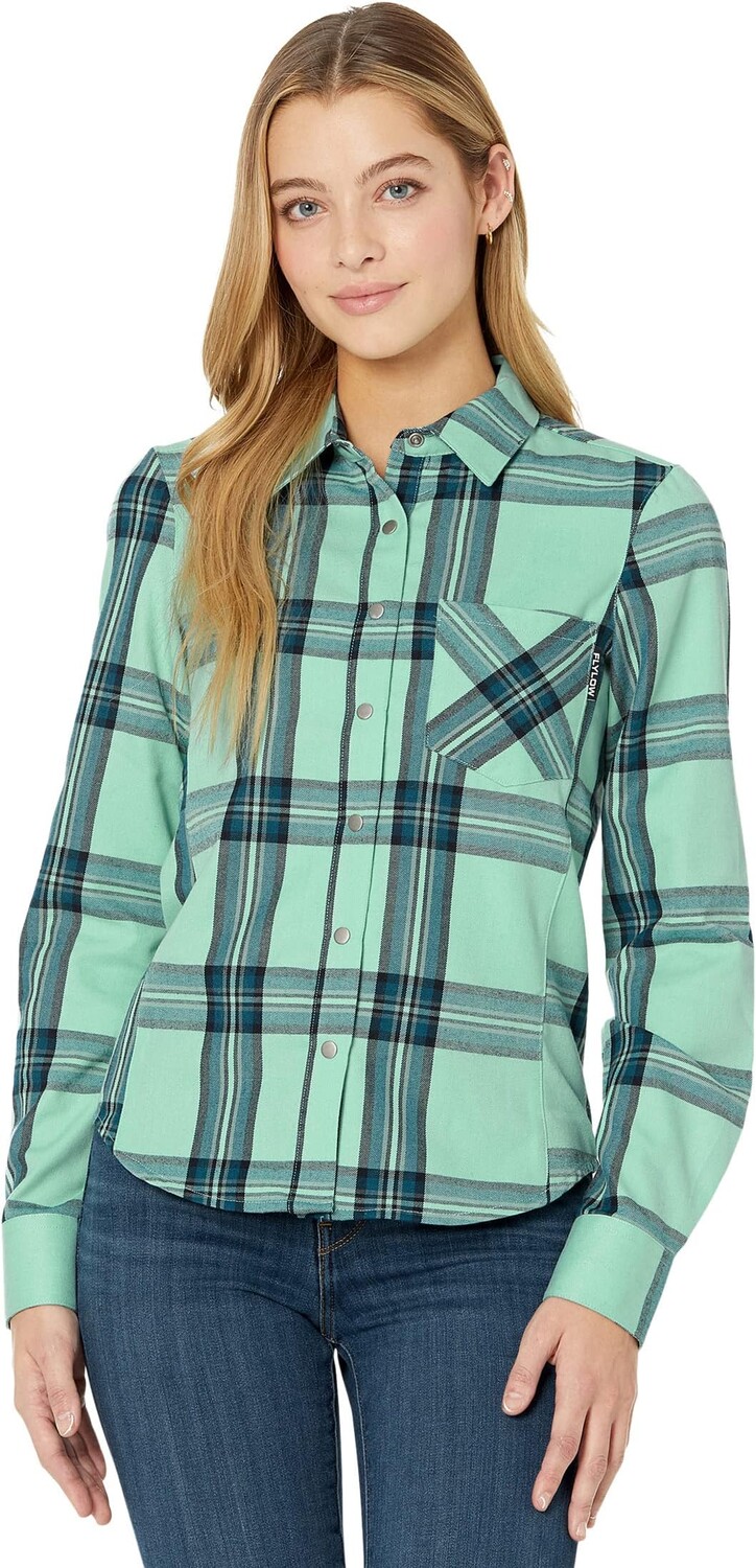 

Рубашка Brigitte Tech Flannel Flylow, цвет Mint/Night Plaid