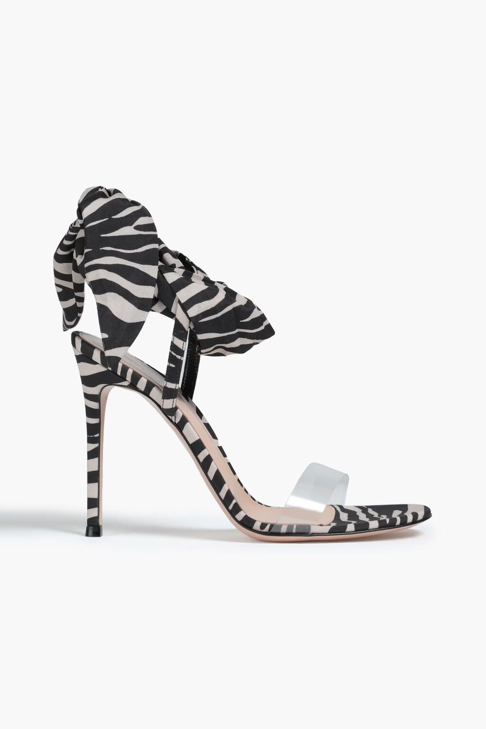 

Сандалии Farah из атласа и ПВХ с зебровым принтом Gianvito Rossi, цвет Animal print