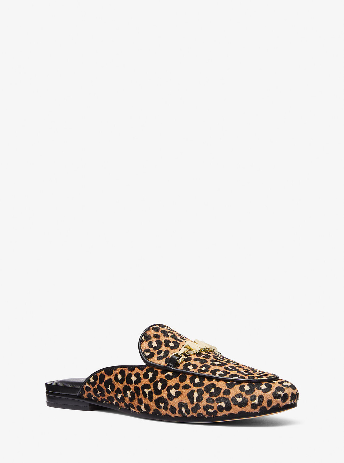 

Мюли из телячьей шерсти с леопардовым принтом Tiffanie Michael Kors, черный