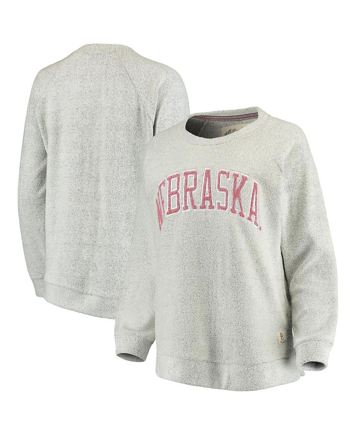 

Женский серый свитшот Nebraska Huskers Helena Comfy Pressbox, серый