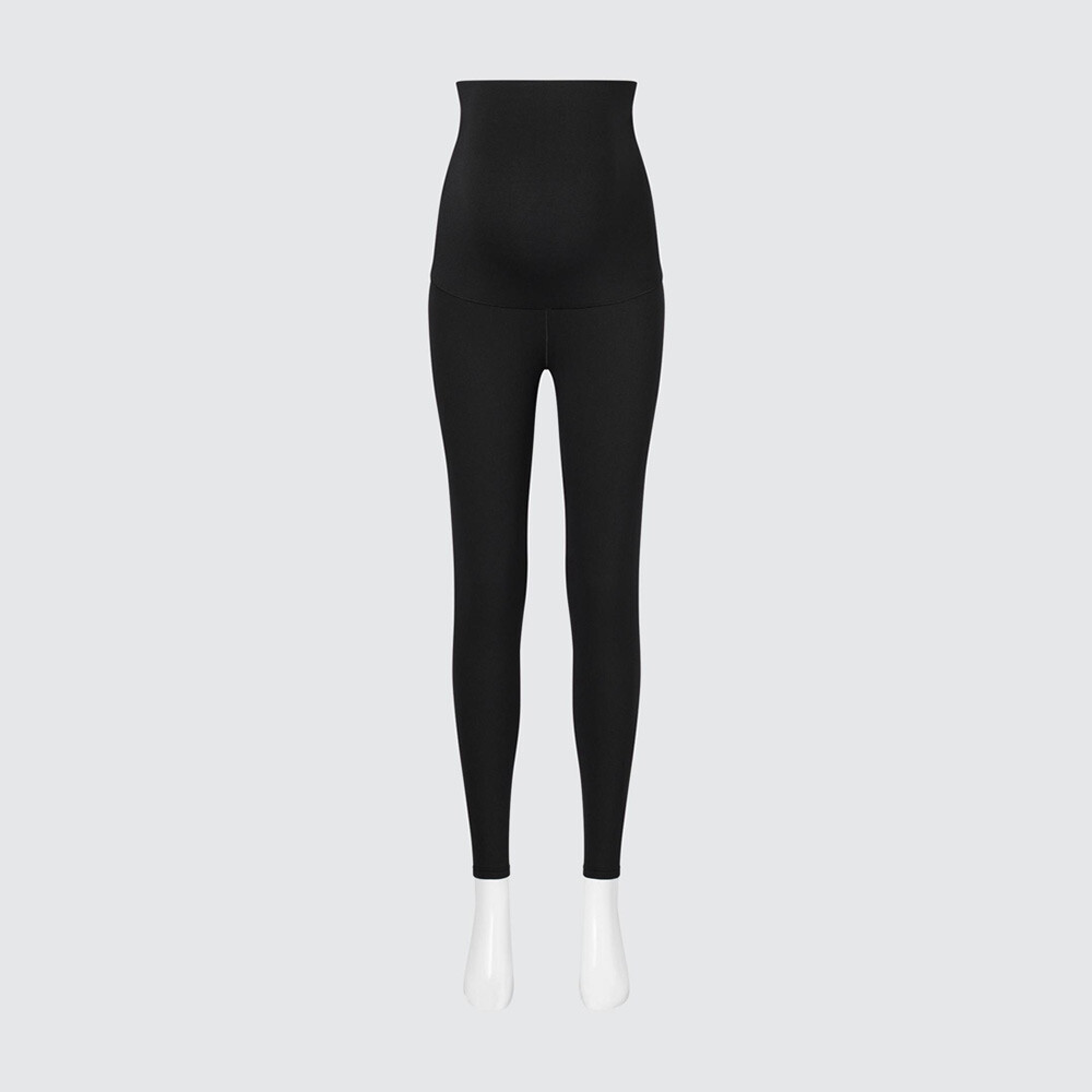 

Леггинсы Uniqlo Heattech осенние высококомфортные для беременных, черный