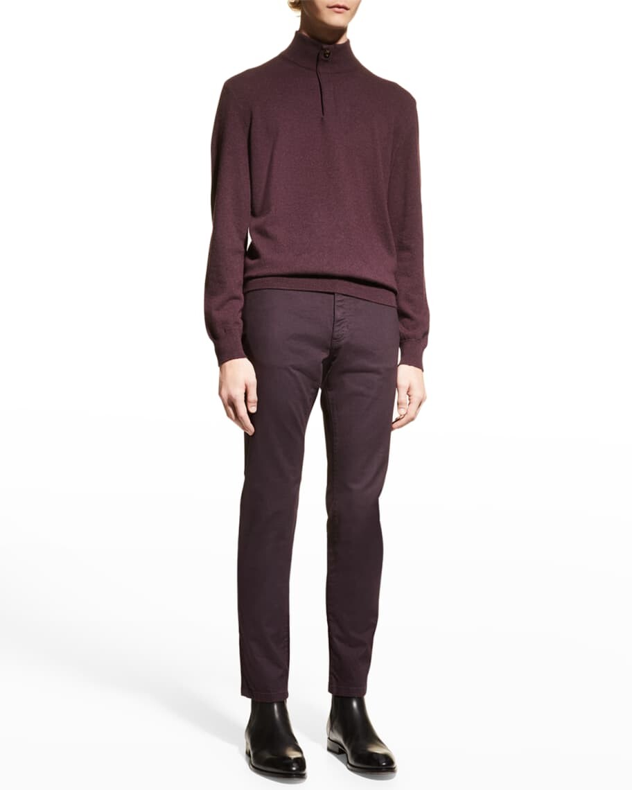 

Мужской кашемировый свитер с молнией на четверть ZEGNA
