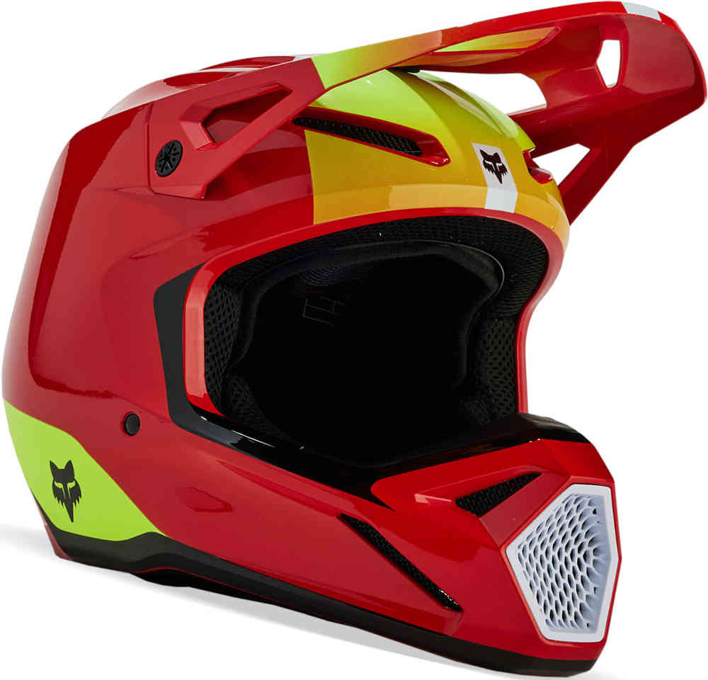 Молодежный шлем для мотокросса V1 Ballast MIPS FOX, красно-желтый