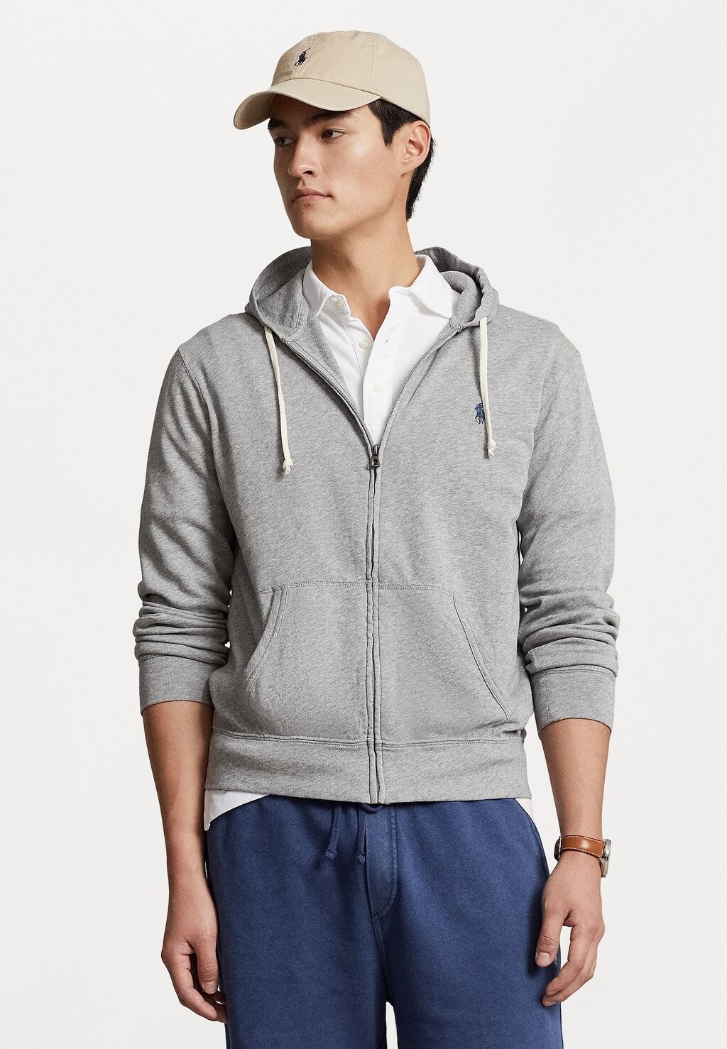

Толстовка на молнии Polo Ralph Lauren Spa Terry Hoodie, серый