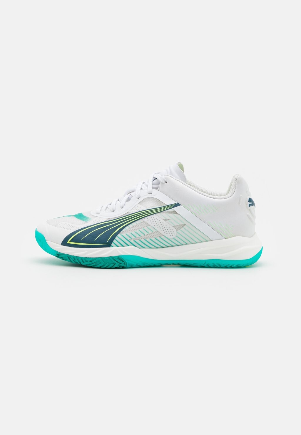 Кроссовки для гандбола Accelerate Nitro Sqd Puma, цвет white/ocean tropic/sparkling green/lime squeeze кроссовки puma graviton unisex black white lime squeeze lake blue