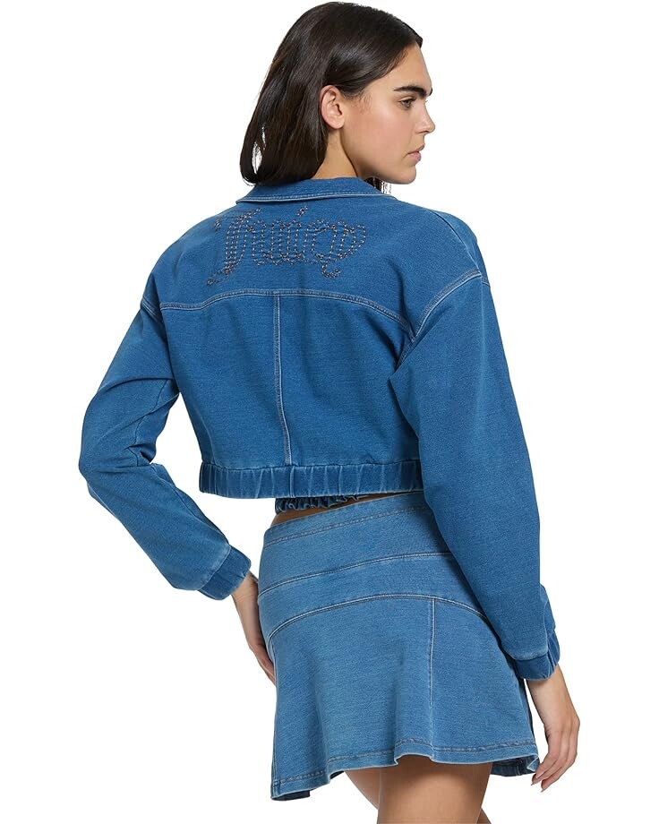 

Куртка Juicy Couture Faux Denim Jacket, цвет Indigo Dye
