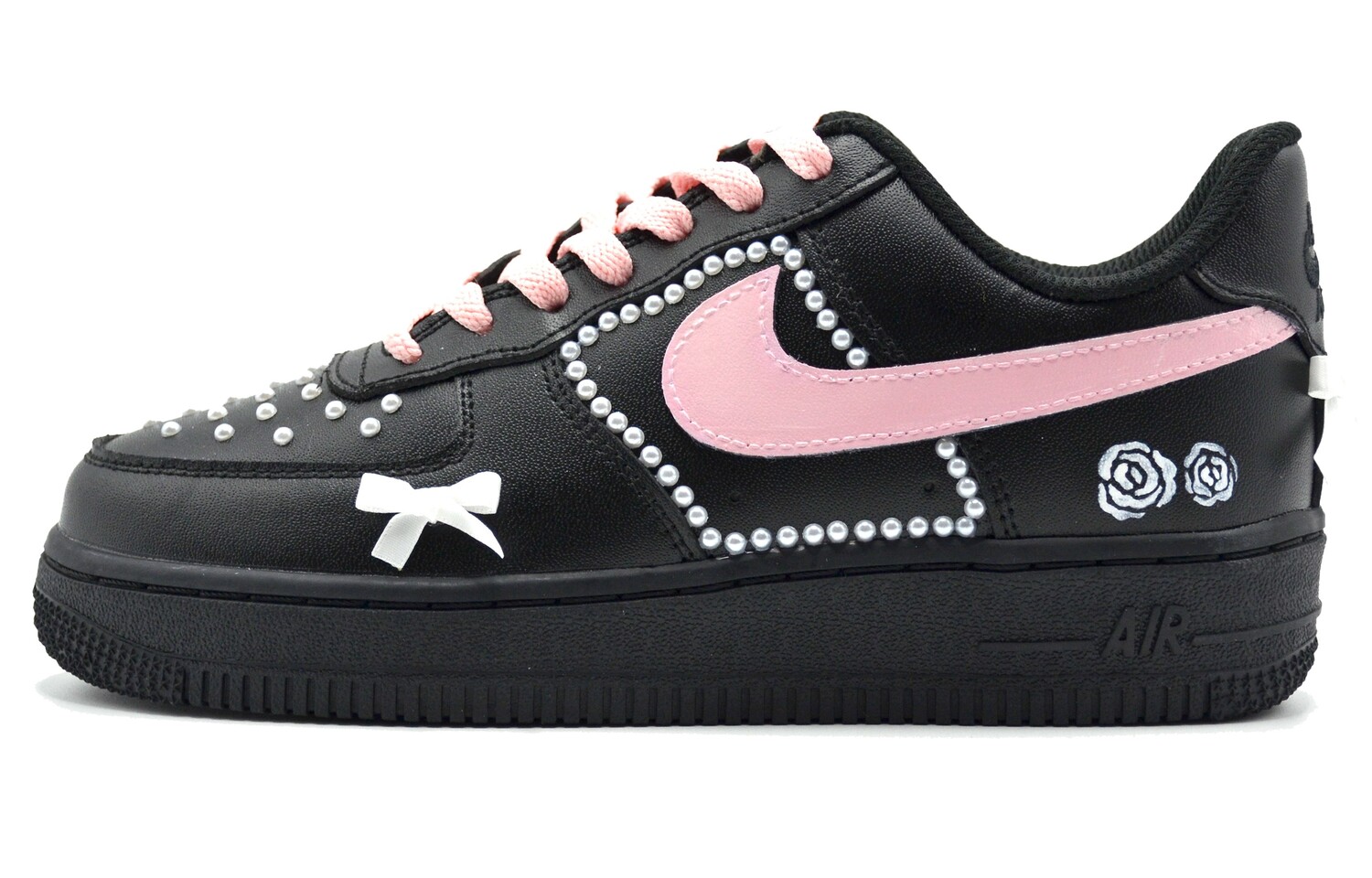 

Кроссовки Nike Air Force 1 Skateboarding Shoes Women's Low-top Pink, черный
