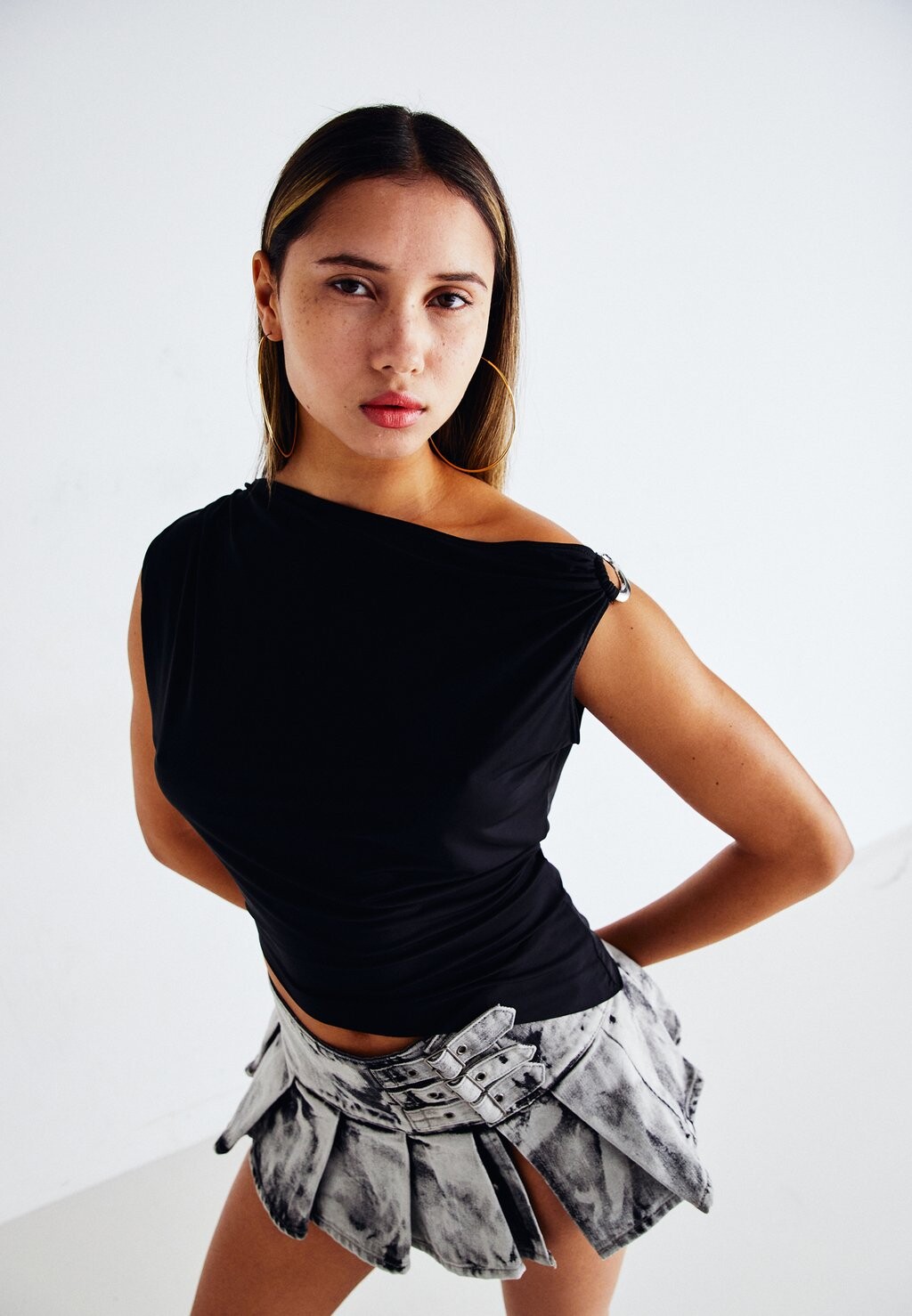 

Футболка с принтом Asymmetric Slinky Jaded London, черный