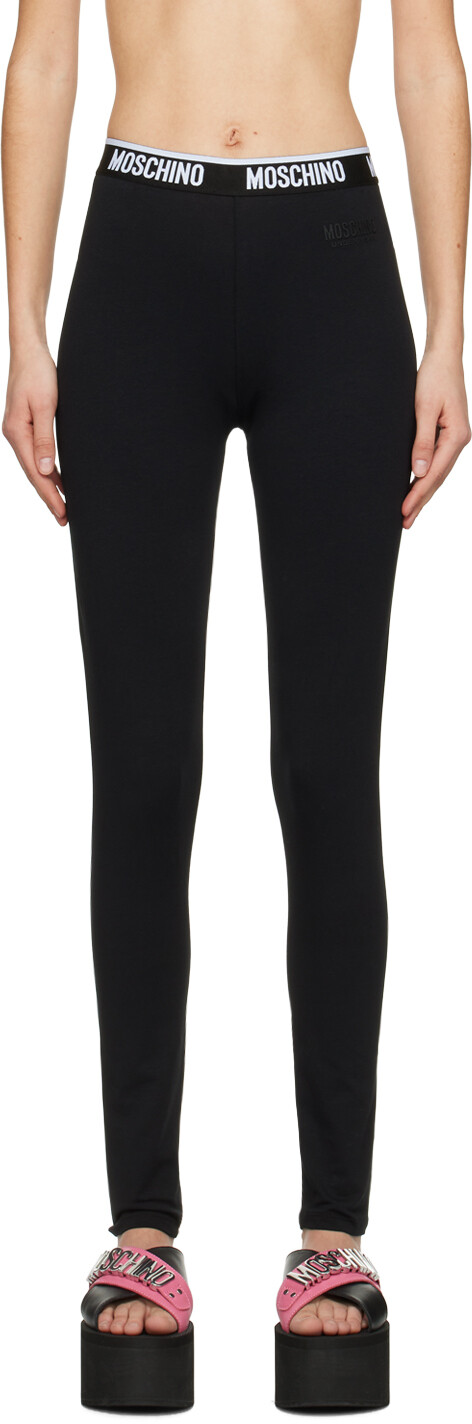 

Черные леггинсы Moschino, цвет Black