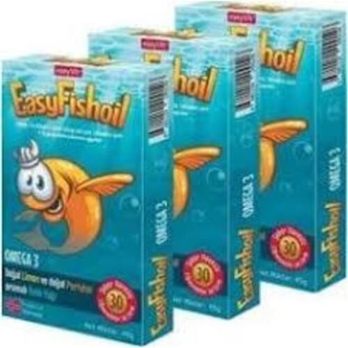 

EasyFishOil Omega 3 30 жевательных гелевых таблеток 3 шт. в упаковке EASYVİT