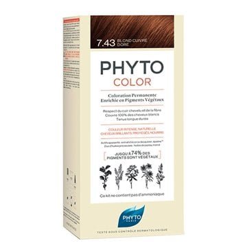 Краска для волос, 7.43 Золотая медь PHYTO PHYTOCOLOR