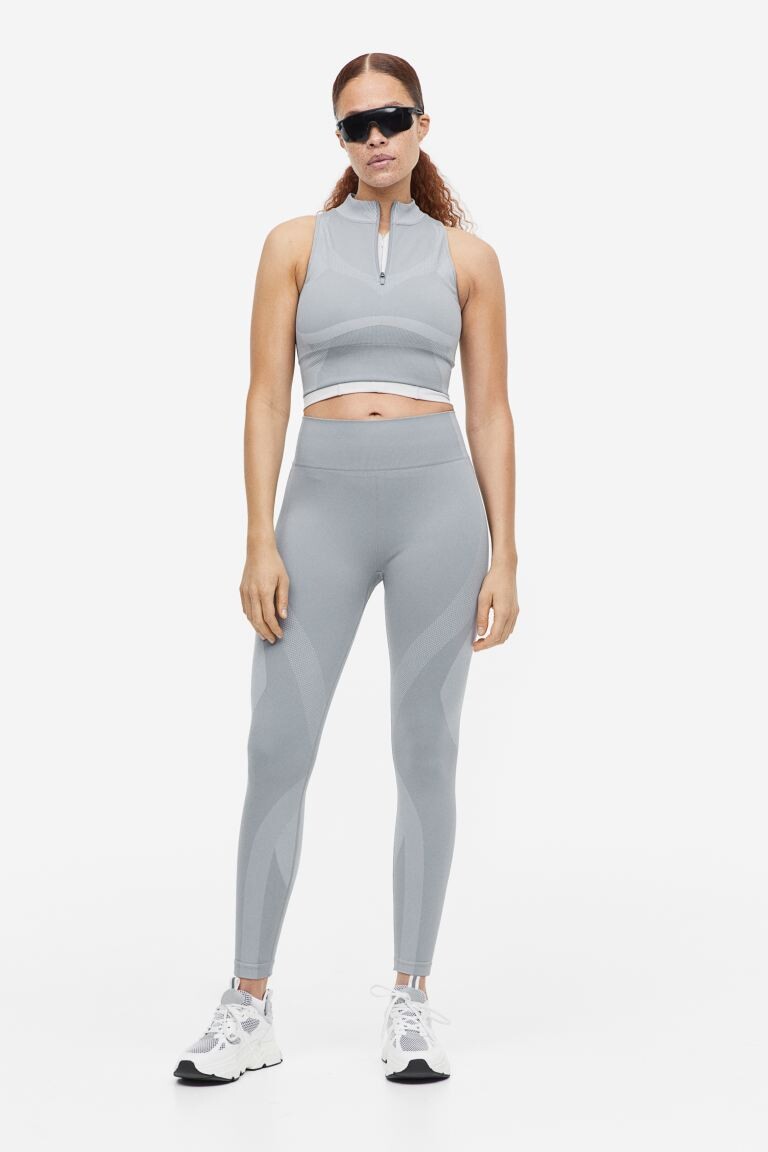 

Бесшовные спортивные леггинсы DryMove H&M