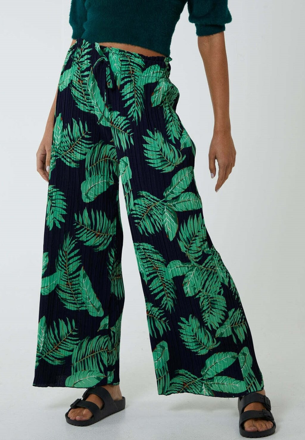 

Брюки TROPICAL PRINT ELASTIC WAIST Blue Vanilla, цвет blue
