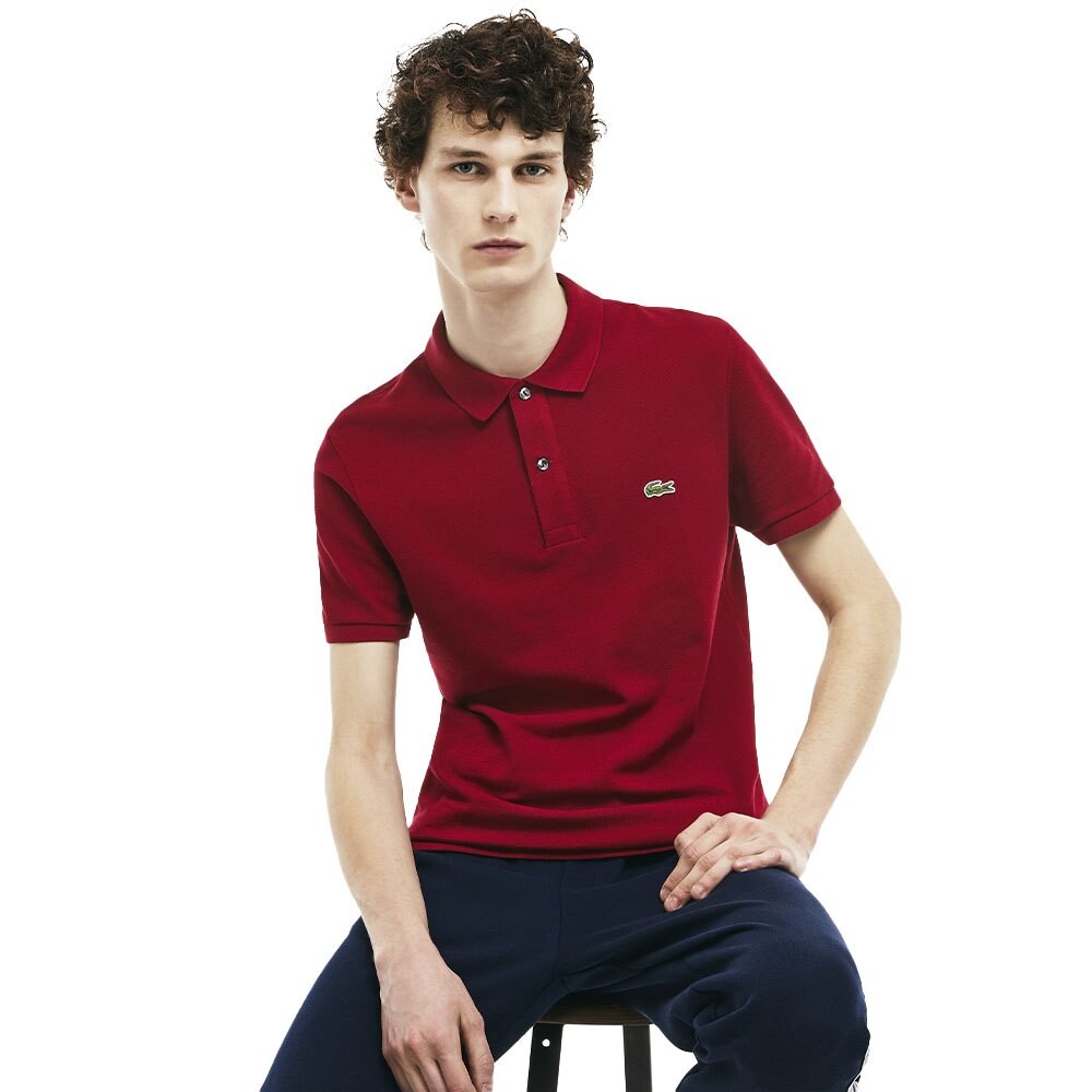 

Поло с коротким рукавом Lacoste Slim Fit Petit Piqué, красный