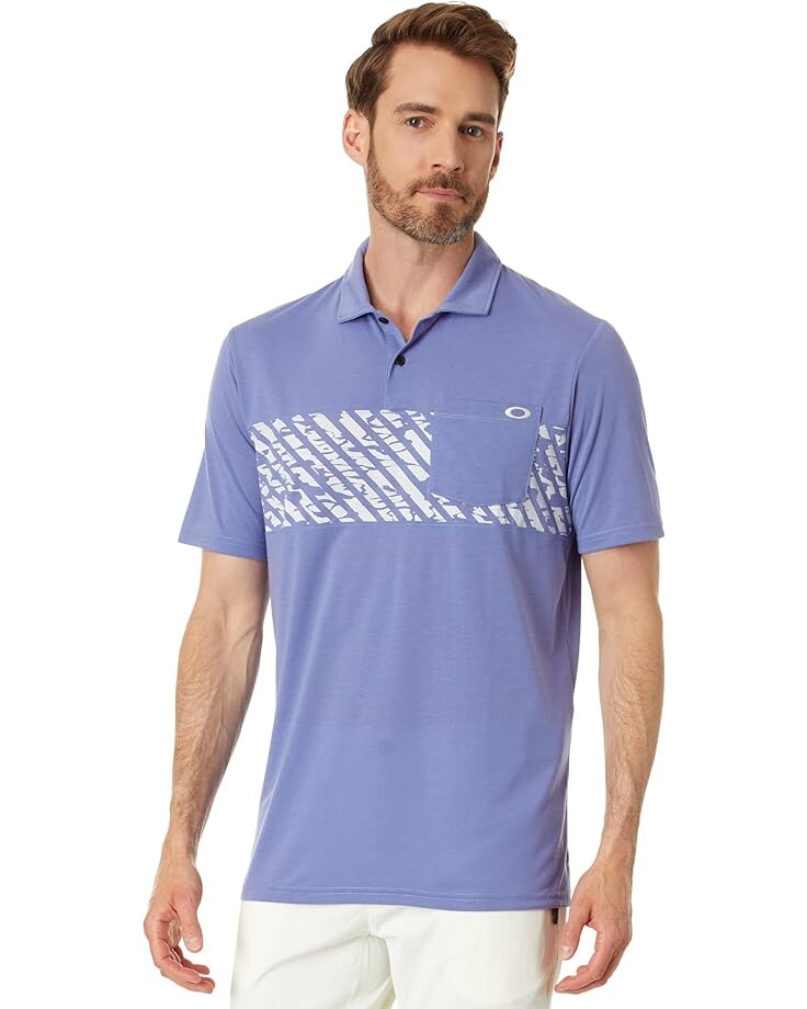 

Поло Oakley Sand Stripe Pocket, цвет New Lilac