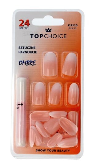 

Искусственные ногти с клеем Ombre, 24 шт + 2 г Top Choice