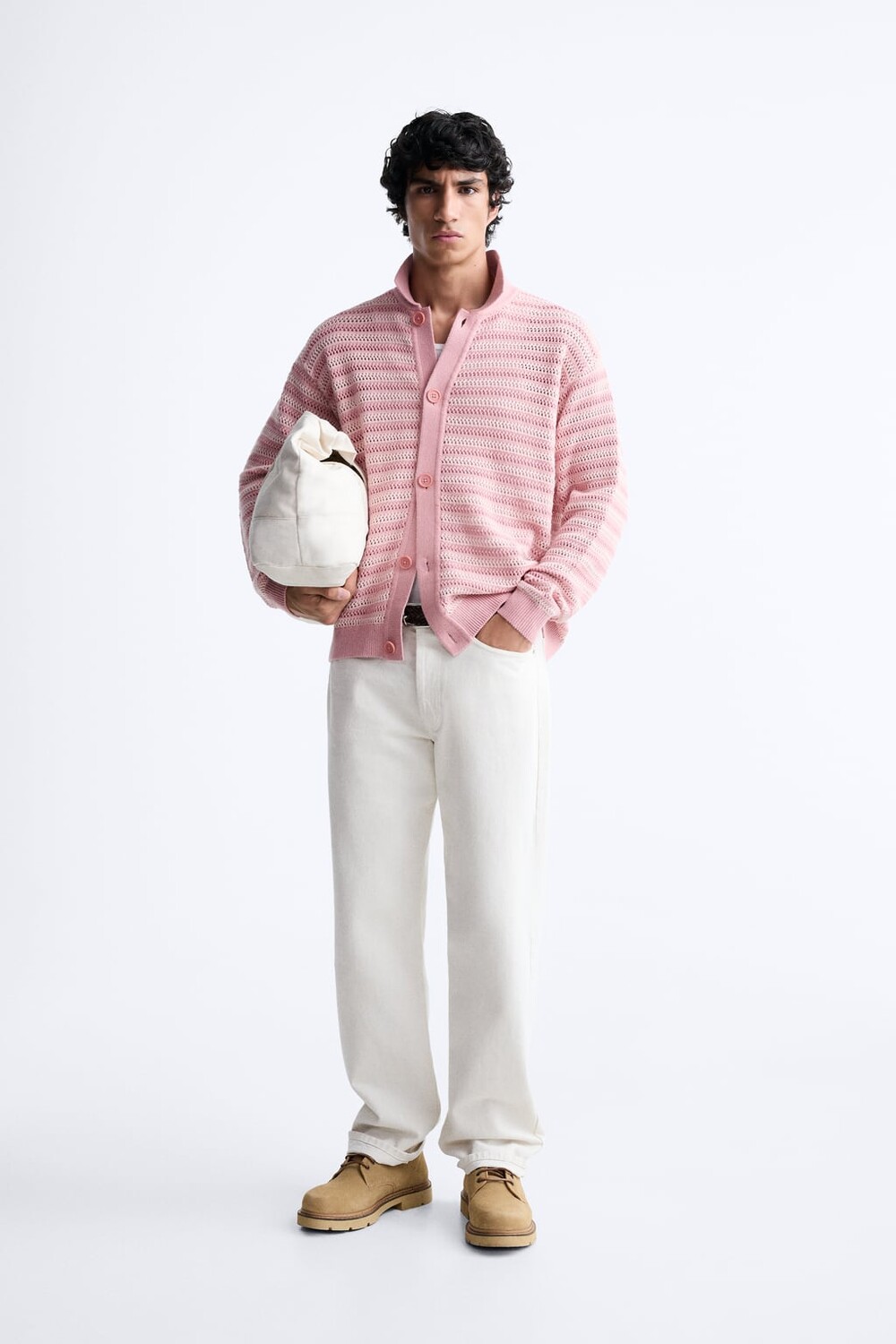 

Кардиган из хлопка ZARA, розовый
