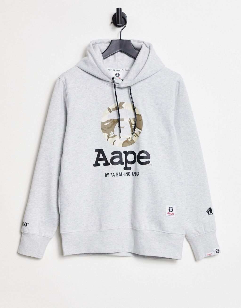 

Серая толстовка с лунным лицом AAPE By A Bathing Ape