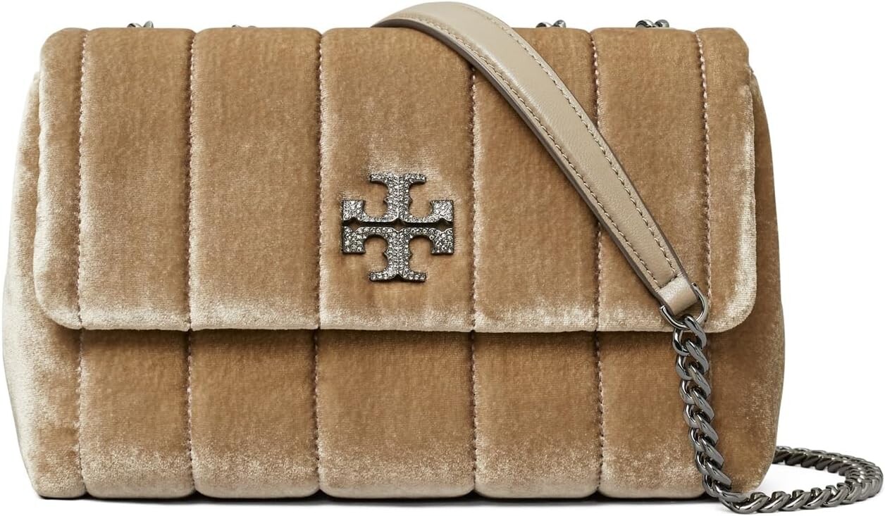 

Сумка Tory Burch Kira Velvet Small Convertible Shoulder Bag, цвет Classic Taupe