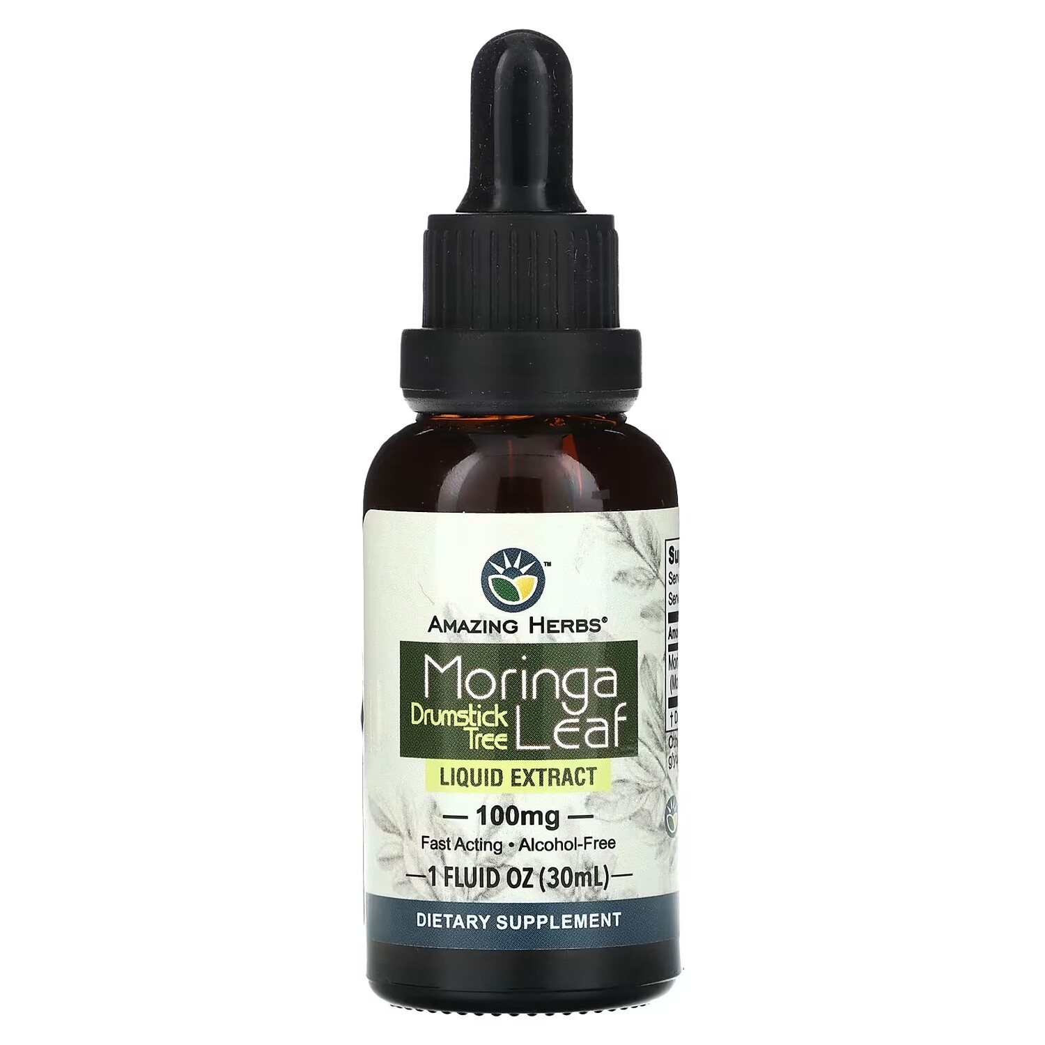 

Жидкий экстракт листьев моринги Amazing Herbs, 30 мл