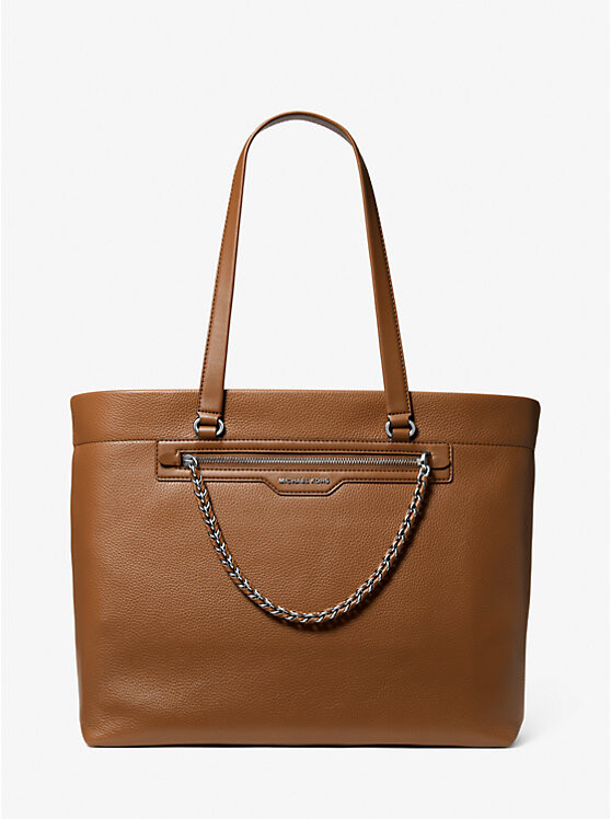 

Большая сумка-тоут Slater из шагреневой кожи Michael Kors, коричневый