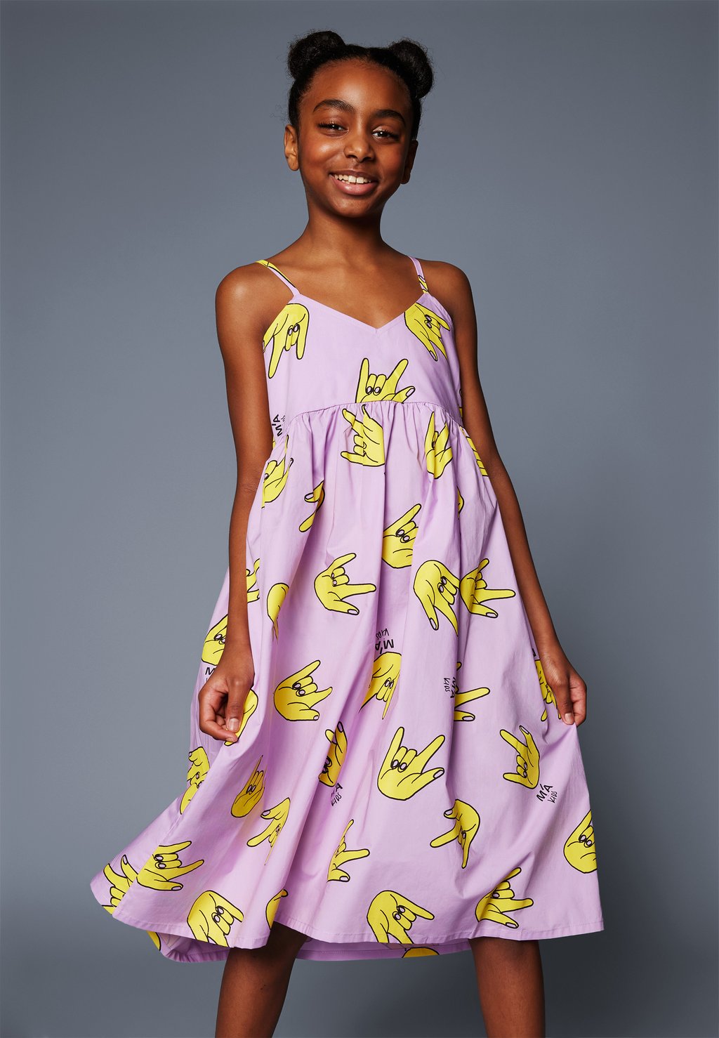 Летнее платье Oversized Spaghetti Strap Dress M'A KIDS by Marques ' Almeida, цвет lilac