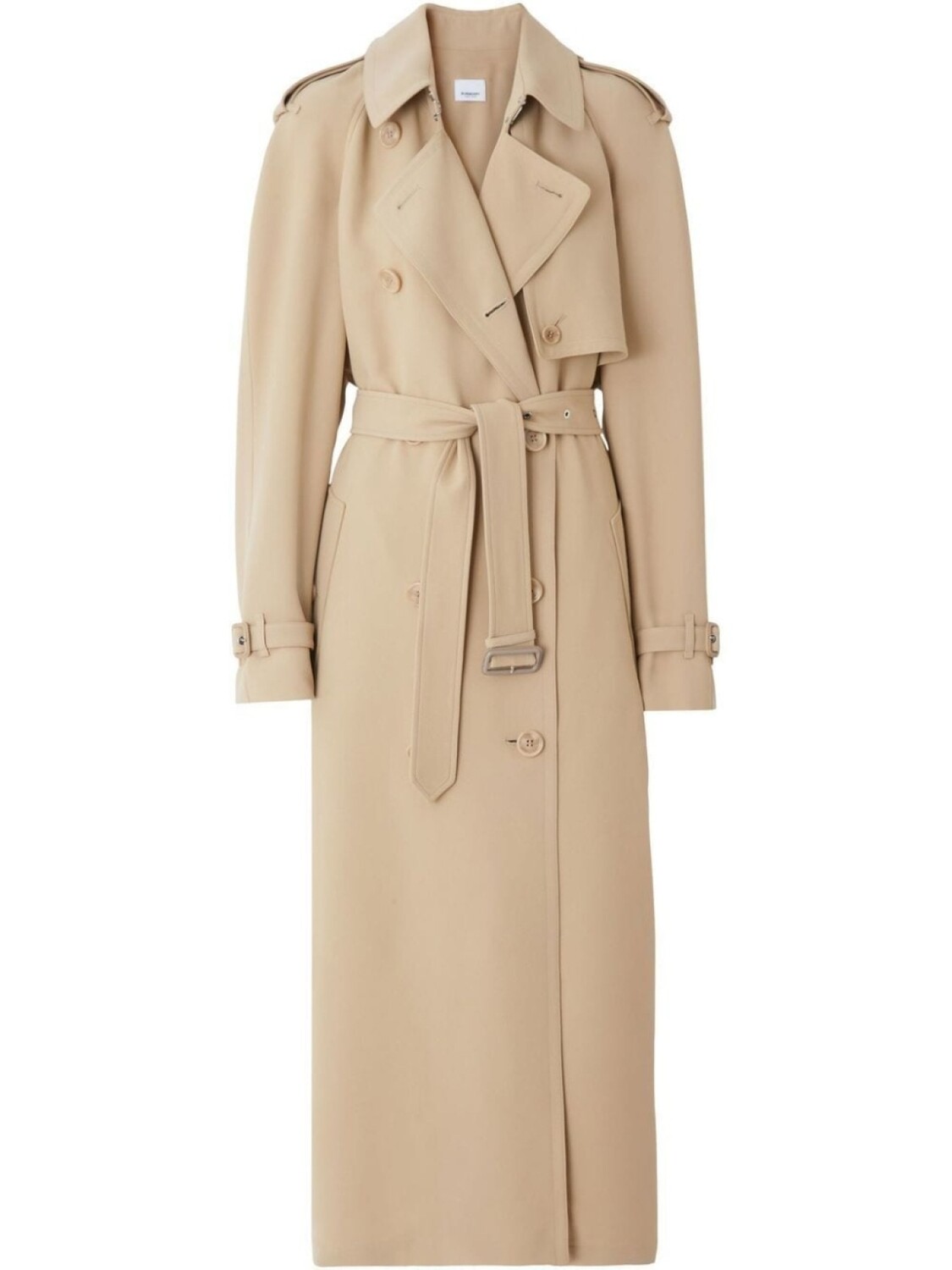 

Burberry двубортный тренч с поясом, нейтральный цвет