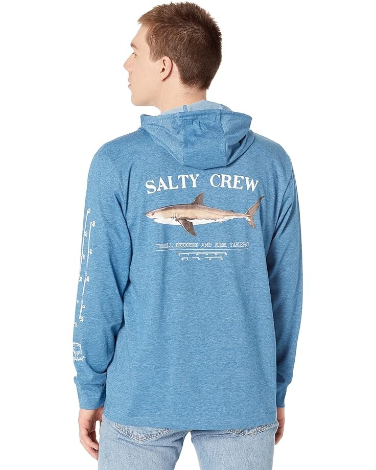 

Футболка Salty Crew Bruce Hood Tech Tee, цвет Blue Heather