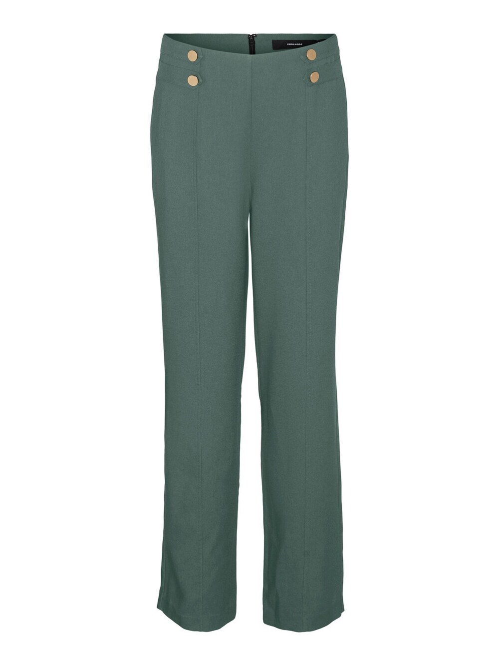 Обычные брюки со складками спереди VERO MODA, зеленый обычные брюки vero moda girl octavia пастельно зеленый