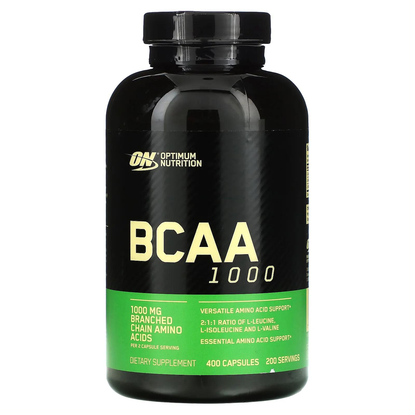 Optimum Nutrition BCAA 1000 Caps мега упаковка 1 г 400 капсул