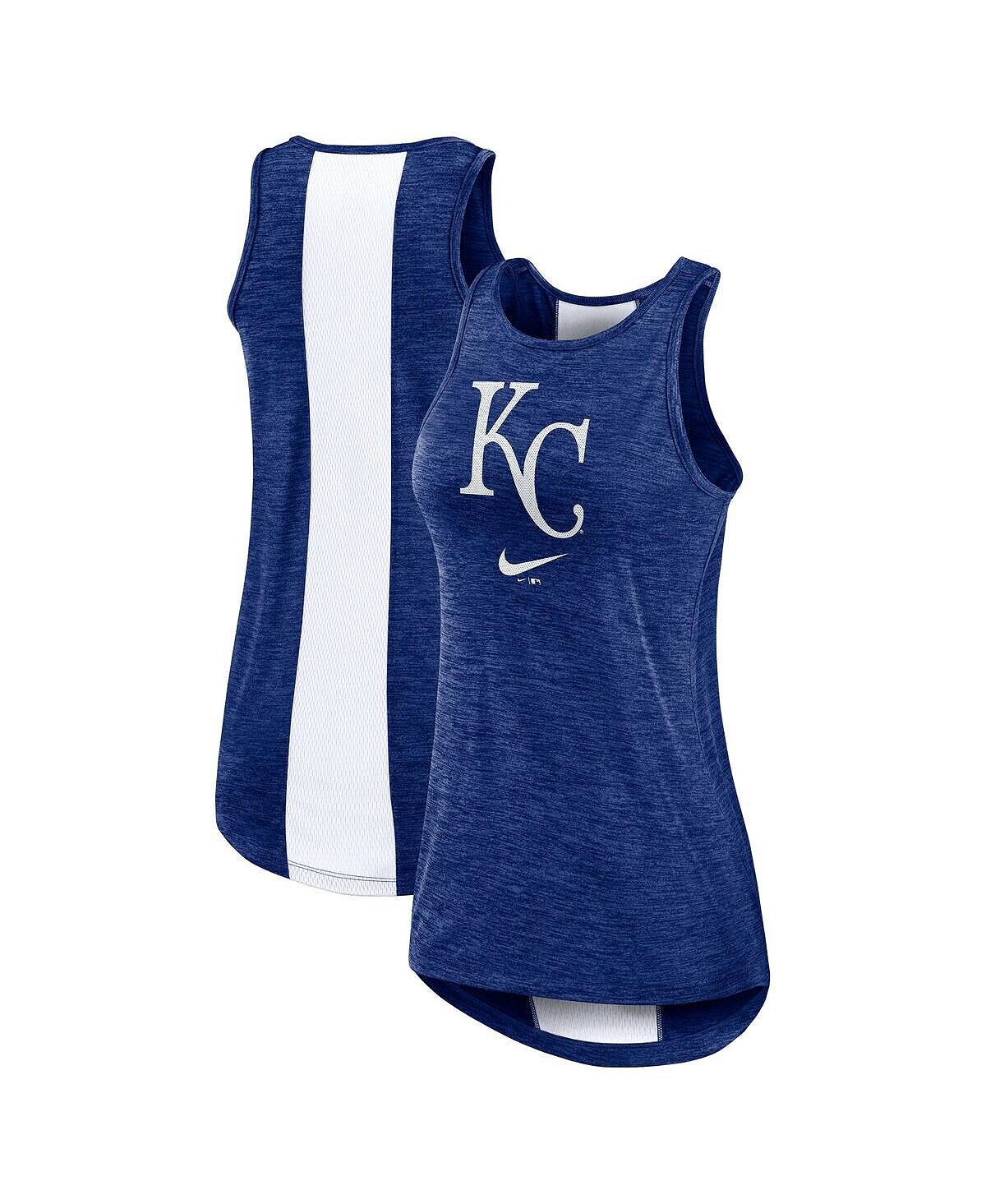 

Женская майка Royal Kansas City Royals Right Mix с высоким воротником Nike