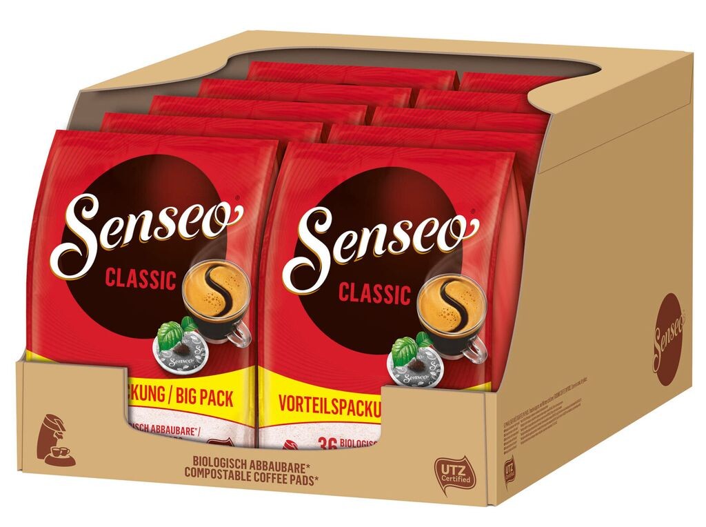 

SENSEO Pads Classic UTZ 10 x 36 подушечек для напитков, комплект поставки