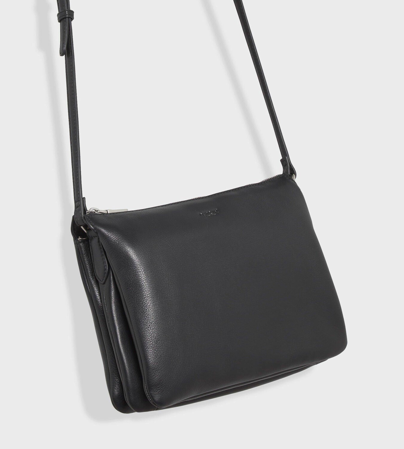 

Большая кожаная сумка через плечо Kelso OSPREY LONDON, черный