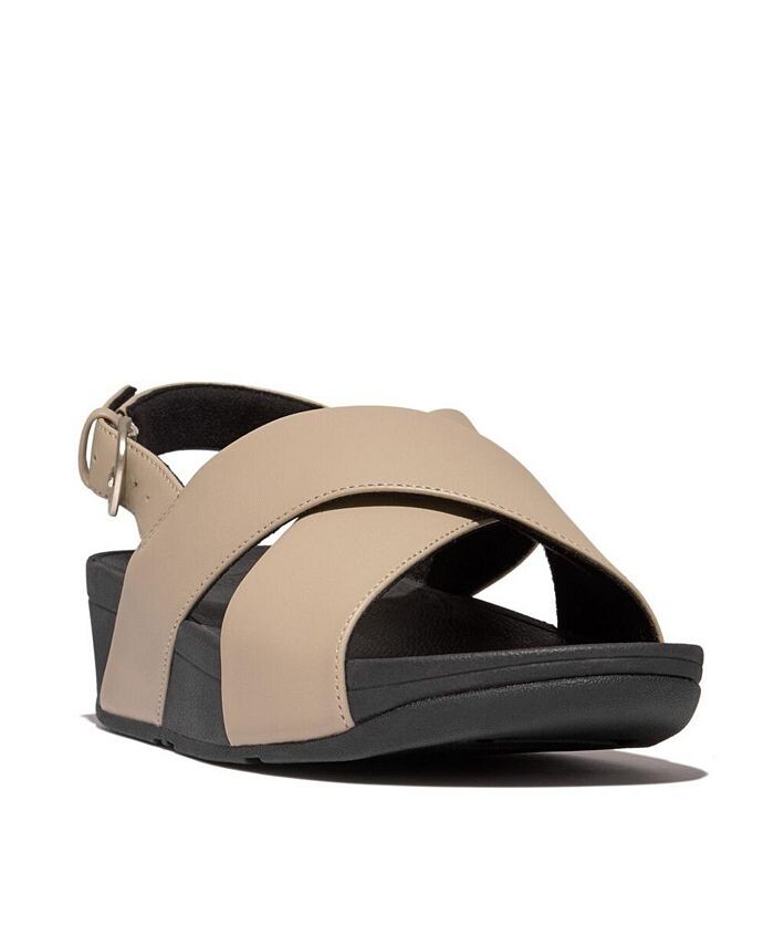 

Женские кожаные сандалии Lulu с ремешком на спине FitFlop, тан/бежевый