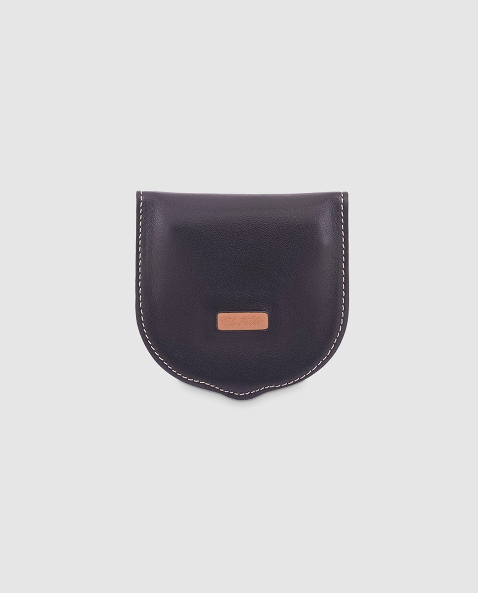 черный кожаный кошелек с внешним портмоне el potro черный Мужской черный кожаный кошелек El Potro, черный